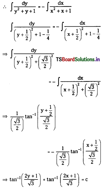 TS Inter 2nd Year Maths 2B Solutions Chapter 8 Differential Equations Ex 8(b) 6