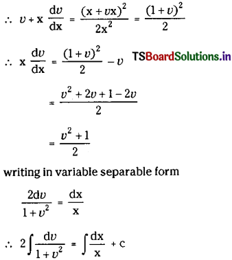 TS Inter 2nd Year Maths 2B Solutions Chapter 8 Differential Equations Ex 8(c) 10