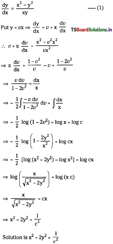 TS Inter 2nd Year Maths 2B Solutions Chapter 8 Differential Equations Ex 8(c) 11