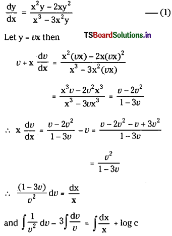 TS Inter 2nd Year Maths 2B Solutions Chapter 8 Differential Equations Ex 8(c) 12