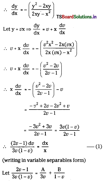 TS Inter 2nd Year Maths 2B Solutions Chapter 8 Differential Equations Ex 8(c) 16