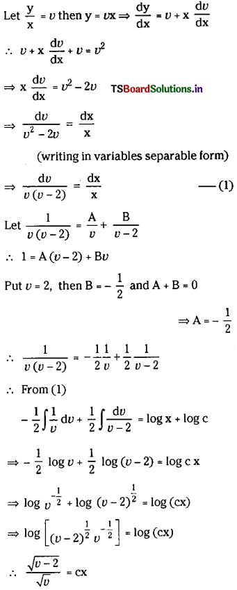 TS Inter 2nd Year Maths 2B Solutions Chapter 8 Differential Equations Ex 8(c) 18
