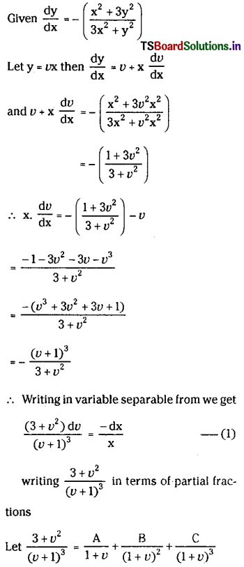 TS Inter 2nd Year Maths 2B Solutions Chapter 8 Differential Equations Ex 8(c) 6