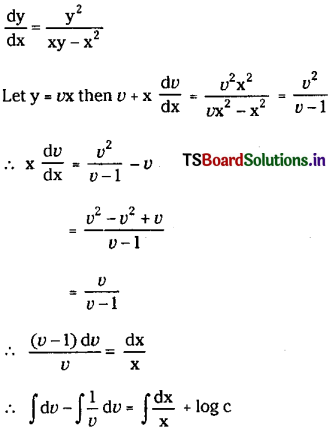 TS Inter 2nd Year Maths 2B Solutions Chapter 8 Differential Equations Ex 8(c) 9