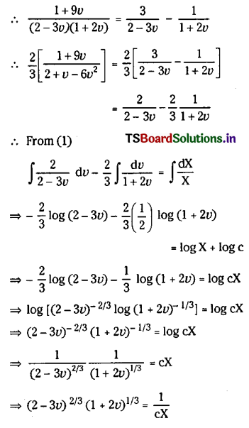 TS Inter 2nd Year Maths 2B Solutions Chapter 8 Differential Equations Ex 8(d) 10