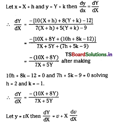 TS Inter 2nd Year Maths 2B Solutions Chapter 8 Differential Equations Ex 8(d) 12