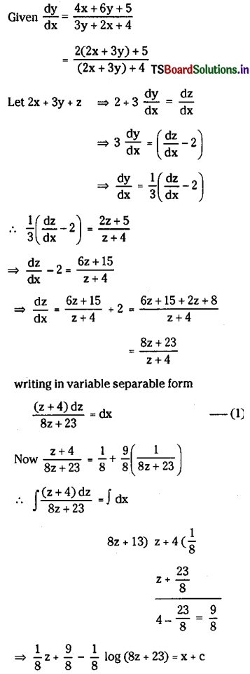 TS Inter 2nd Year Maths 2B Solutions Chapter 8 Differential Equations Ex 8(d) 2