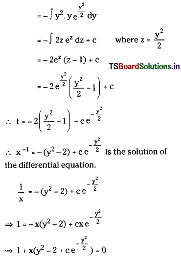 TS Inter 2nd Year Maths 2B Solutions Chapter 8 Differential Equations Ex 8(e) 10