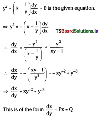 TS Inter 2nd Year Maths 2B Solutions Chapter 8 Differential Equations Ex 8(e) 11