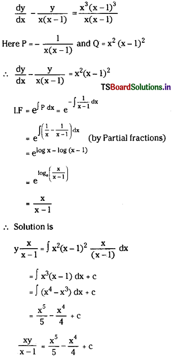 TS Inter 2nd Year Maths 2B Solutions Chapter 8 Differential Equations Ex 8(e) 6