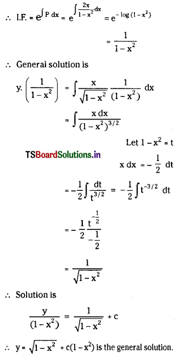 TS Inter 2nd Year Maths 2B Solutions Chapter 8 Differential Equations Ex 8(e) 8