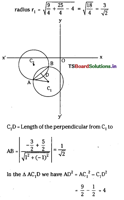 TS Inter 2nd Year Maths 2B System of Circles Important Questions 4