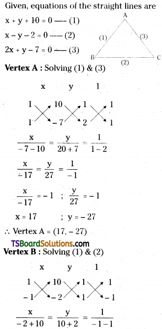 TS Inter First Year Maths 1B Straight Lines Important Questions Long Answer Type Q9