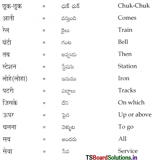 TS 6th Class Hindi Guide 3rd Lesson रेलवे स्टेशन 10