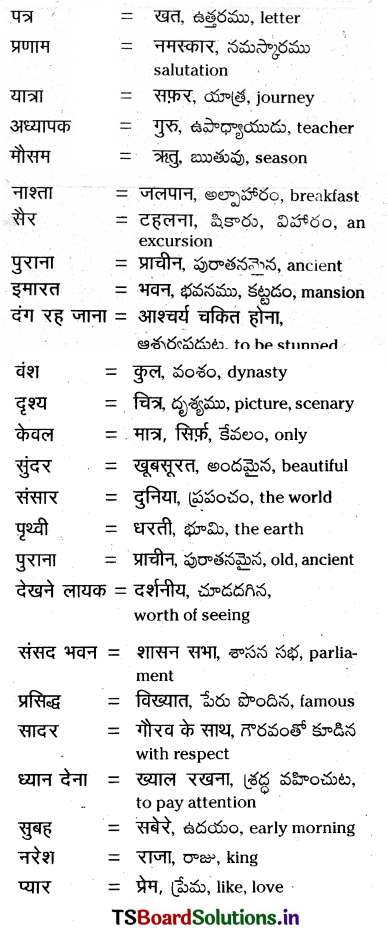 TS 8th Class Hindi Guide 6th Lesson दिल्ली से पत्र 1
