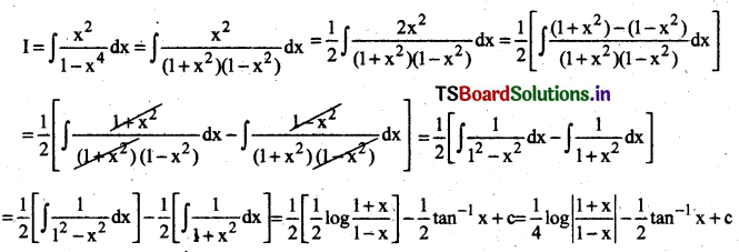 Integrals MCQ AP Inter 2nd Year Maths Chapter 7-3