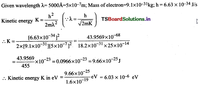 Dual Nature of Radiation and Matter Questions and Answers AP Inter 2nd Year Physics Chapter 11 3